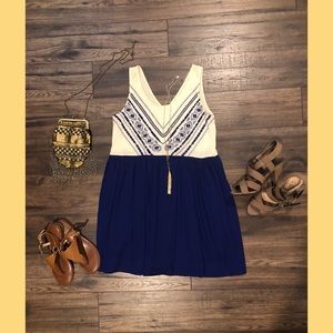 Umgee Boho Embroidered Beaded Dress 👗